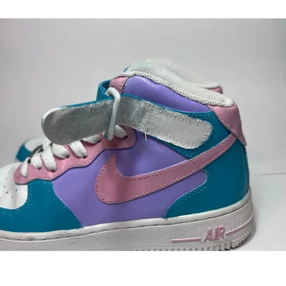 Nike Air Force Custom Painted Youth Size 5.5 Pastels DH2933-111